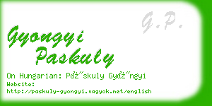 gyongyi paskuly business card